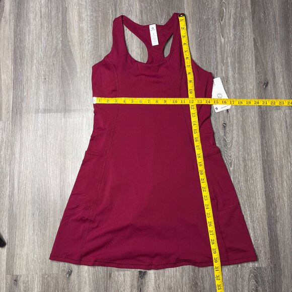 NWT 90 Degree By Reflex Lux Active Tennis Dress in Beet Red Sz S - Picture 9 of 9